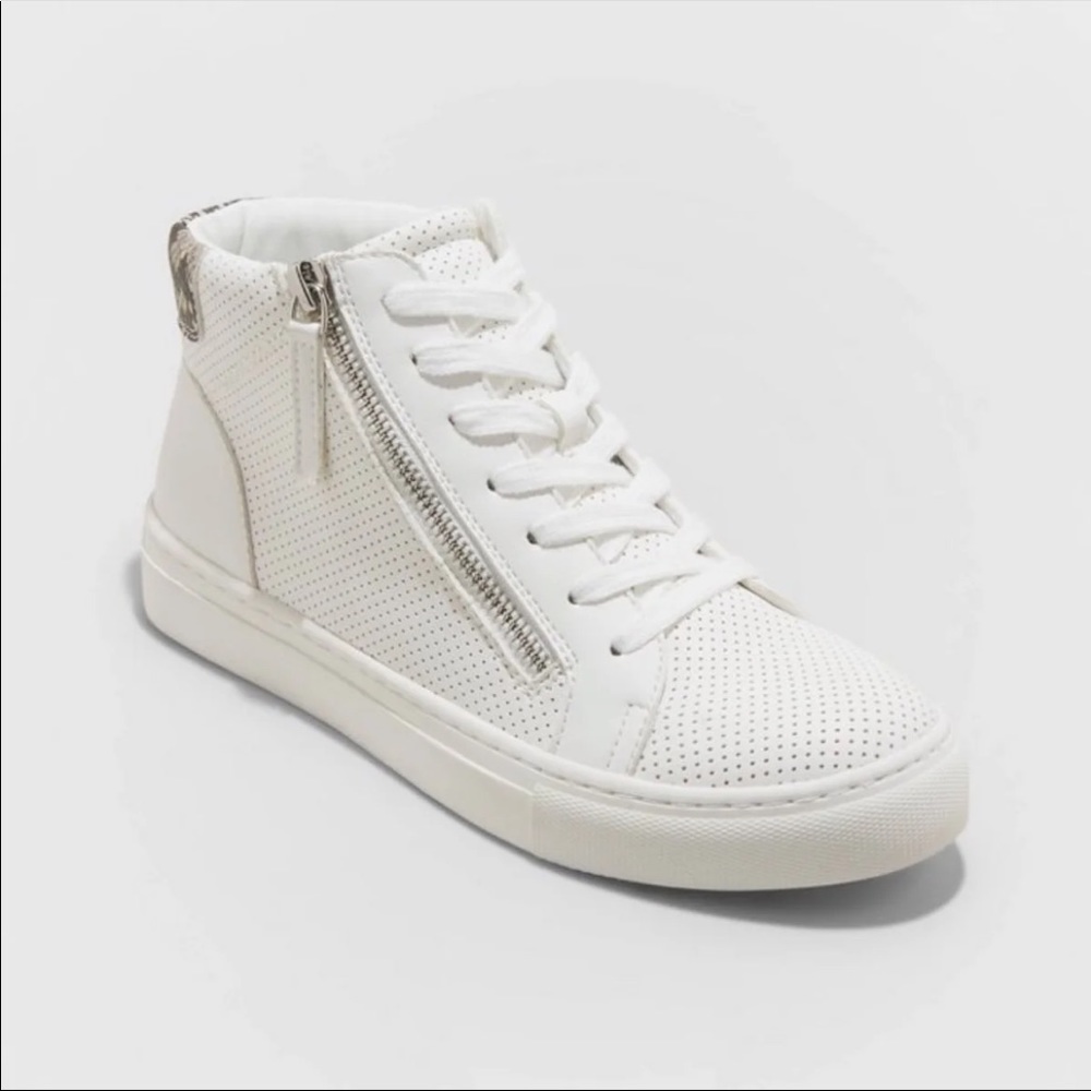 White high top zipper sneakers from Target